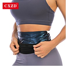  2021 Hot Women Sauna Sweat Shaper belt ion coating Waist Trainer Body Slimming Fitness Abdomen Fat Burning Shapewear