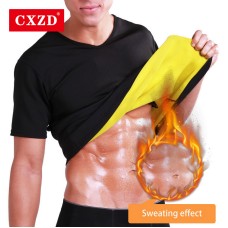  Men Compression Slimming Shirt Short Sleeve men's Neoprene Clothing Shirt Slim Weight Loss Workout Shirt Corsets