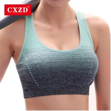  Sports Bra High Stretch Breathable Top Fitness Women Padded for Running Yoga Gym Seamless Crop Bra Gradient Sport Bra