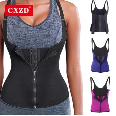  Women's Underbust Corset Waist Trainer Cincher Steel Boned Body Shaper Vest with Adjustable Slimming Straps